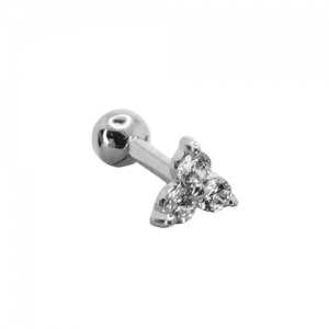 Piercing Microbell Reto Modelo 55 Banhado Ródio Free Piercing Microbell Reto Modelo 55 Banhado Ródio Free